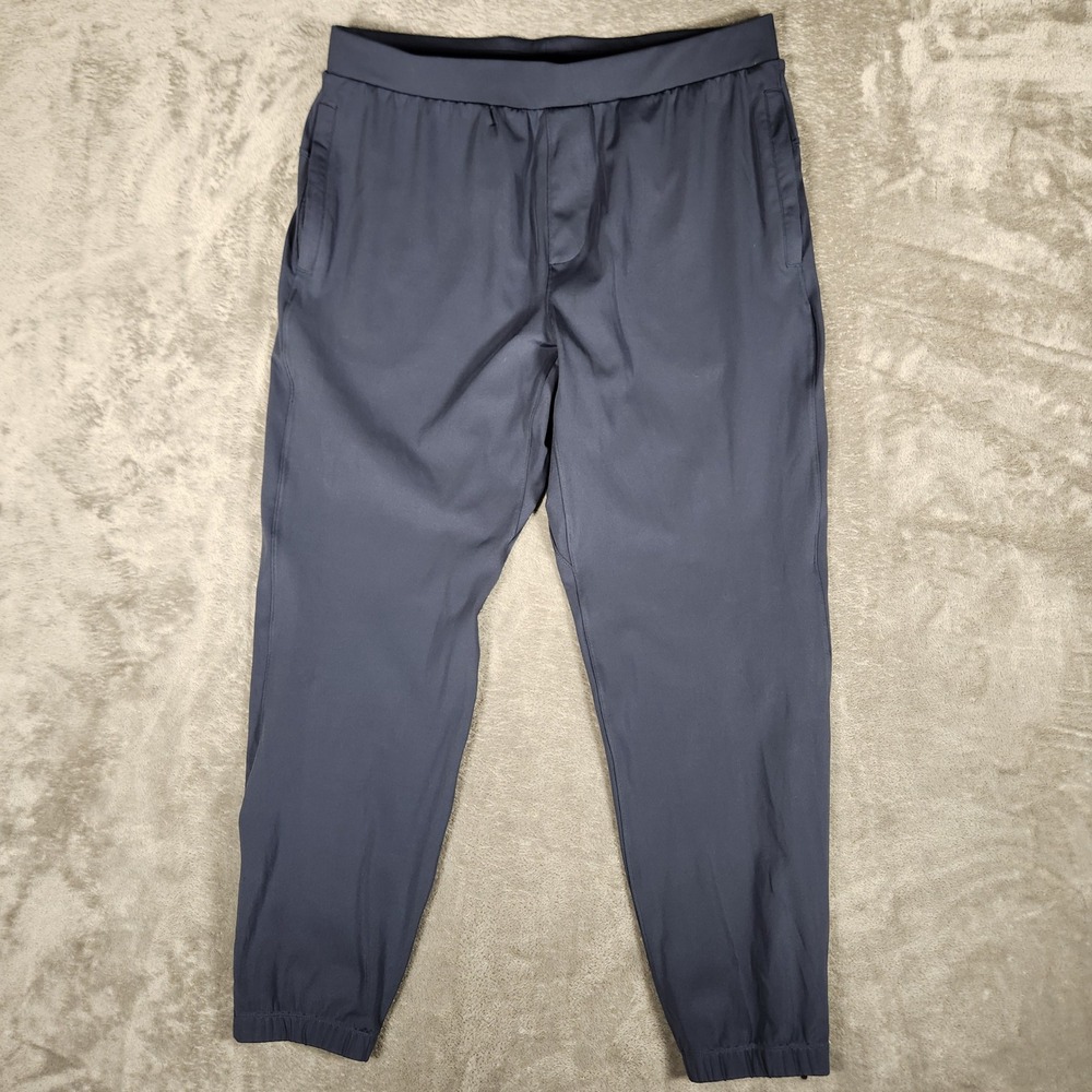 Mondetta Outdoor Project Jogger Mens Large Navy Blue Stretch Zipper Ankle EUC